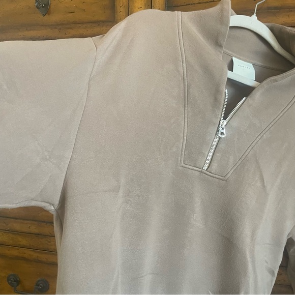 Varley Davidson Half Zip Relaxed Fit Sweatshirt - Taupe... - Picture 5 of 12